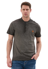 Hakim Yaka Düğmeli Basic Erkek T-Shirt - CT835