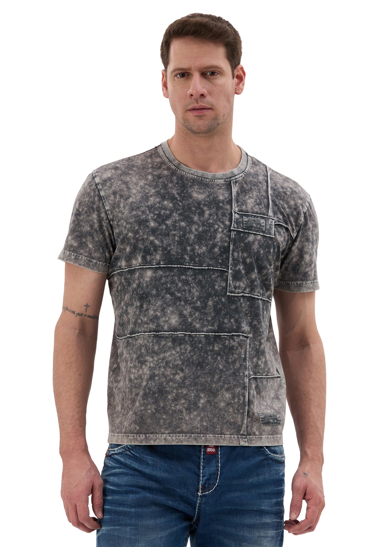 Erkek Yıkamalı Tişört – Casual Tarz - CT853