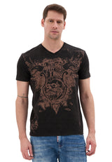 Erkek T-Shirt Bisiklet Yaka Günlük Rahat Kesim Pamuklu  Baskılı Tshirt - CT856