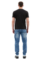 Erkek T-Shirt Bisiklet Yaka Günlük Rahat Kesim Pamuklu  Baskılı Tshirt - CT856