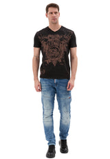 Erkek T-Shirt Bisiklet Yaka Günlük Rahat Kesim Pamuklu  Baskılı Tshirt - CT856