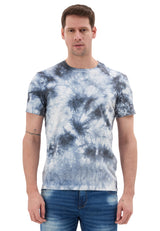 Batik Desenli Bisiklet Yaka Regular Fit Kısa Kollu Erkek T-shirt CT864