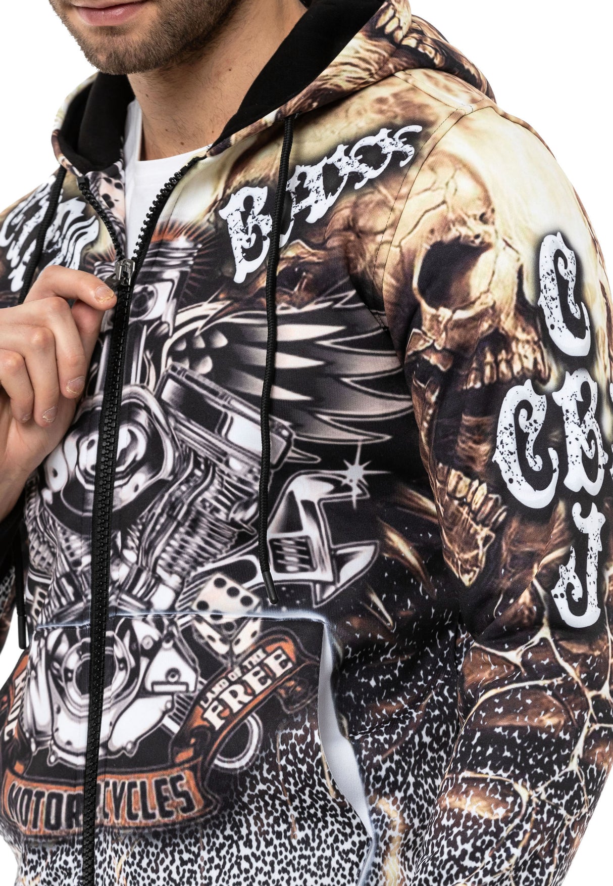 CL550 Erkek Zip Kapşonlu Sweatshirt – Fermuarlı Hoodie, Günlük Spor Rahat Kalıp