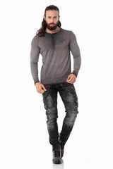 CL523 Erkek Sweatshirt – Bisiklet Yaka, Slim Fit, Pamuklu Günlük Spor Üst