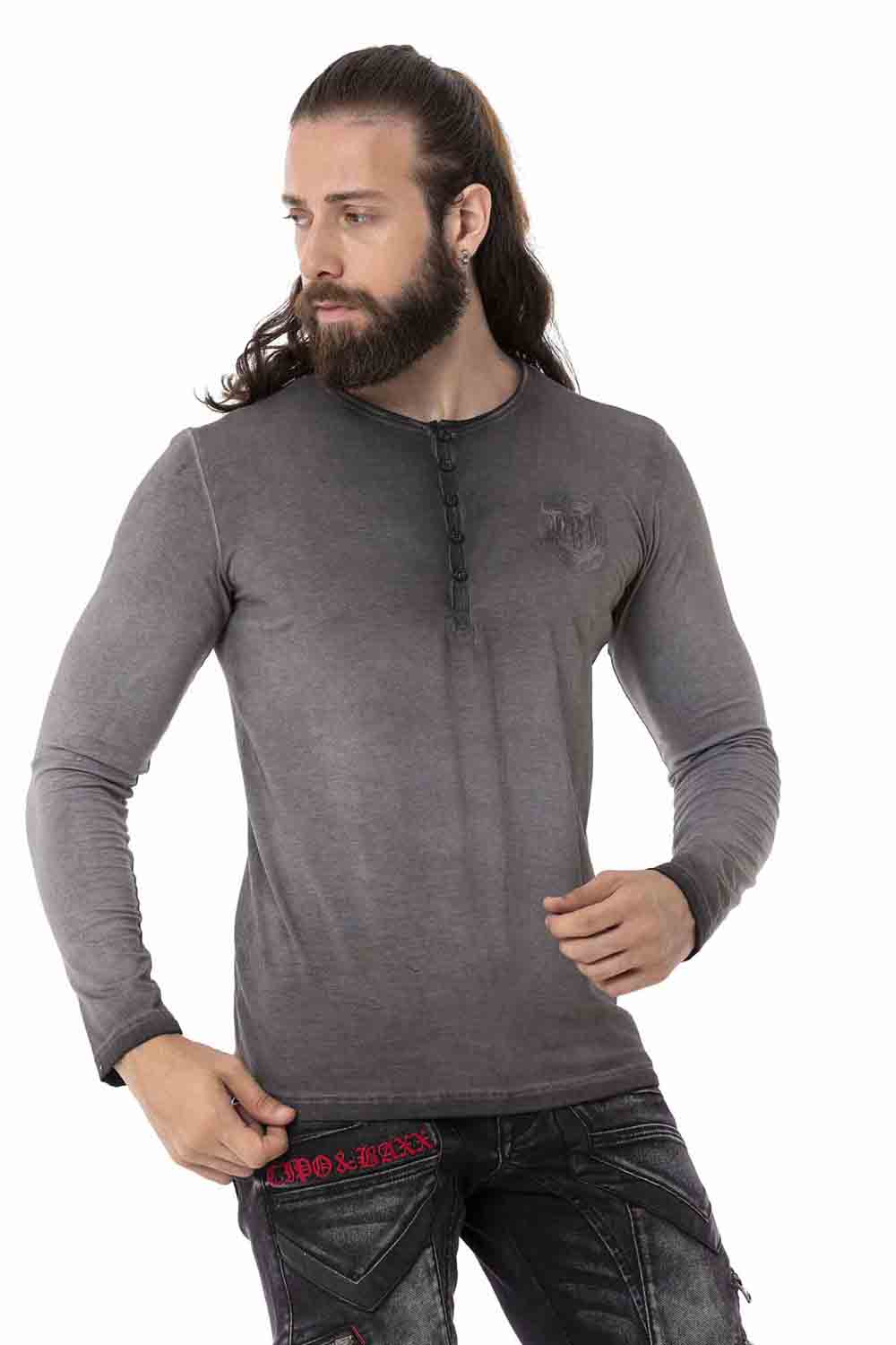 CL523 Erkek Sweatshirt – Bisiklet Yaka, Slim Fit, Pamuklu Günlük Spor Üst