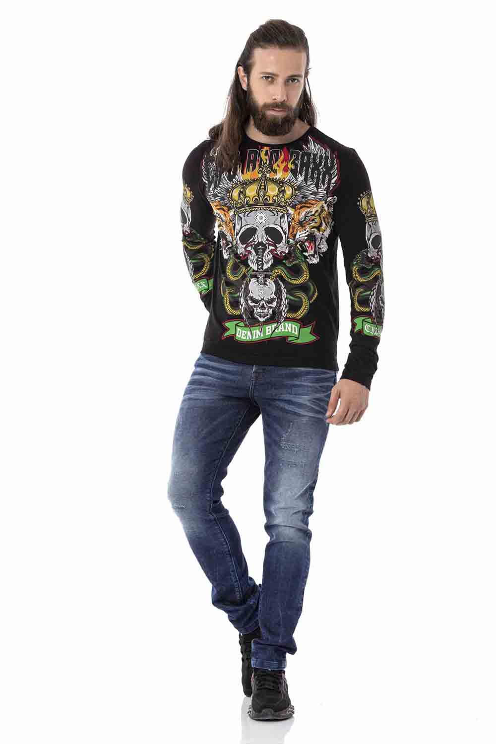 CL514 Erkek Sweatshirt – Günlük Rahat Kalıp Bisiklet Yaka Spor Basic