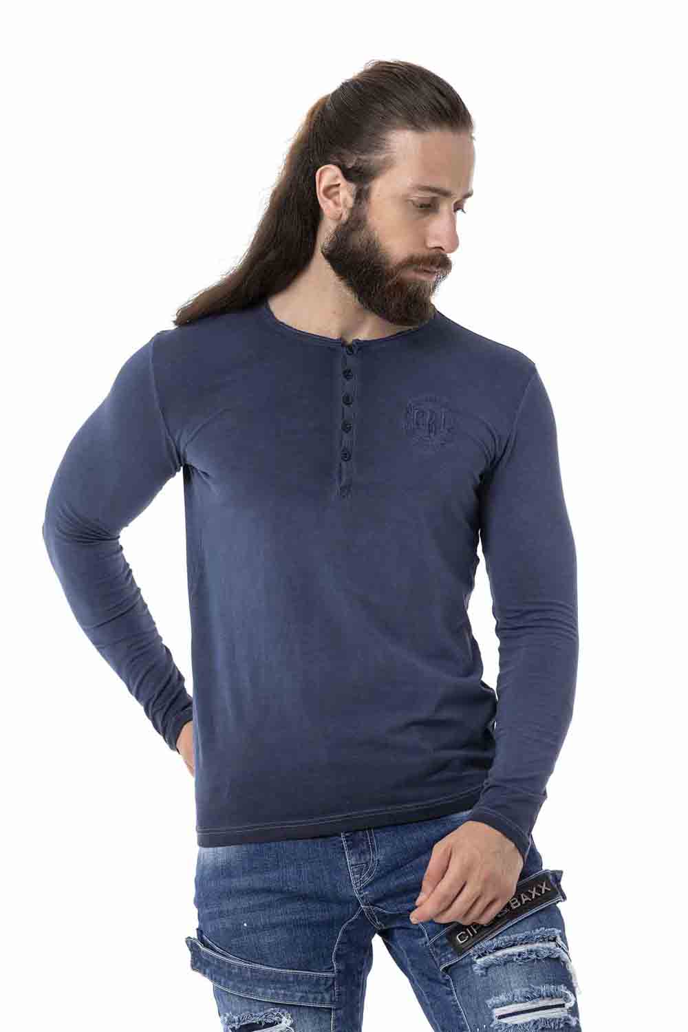 CL523 Erkek Sweatshirt – Bisiklet Yaka, Slim Fit, Pamuklu Günlük Spor Üst