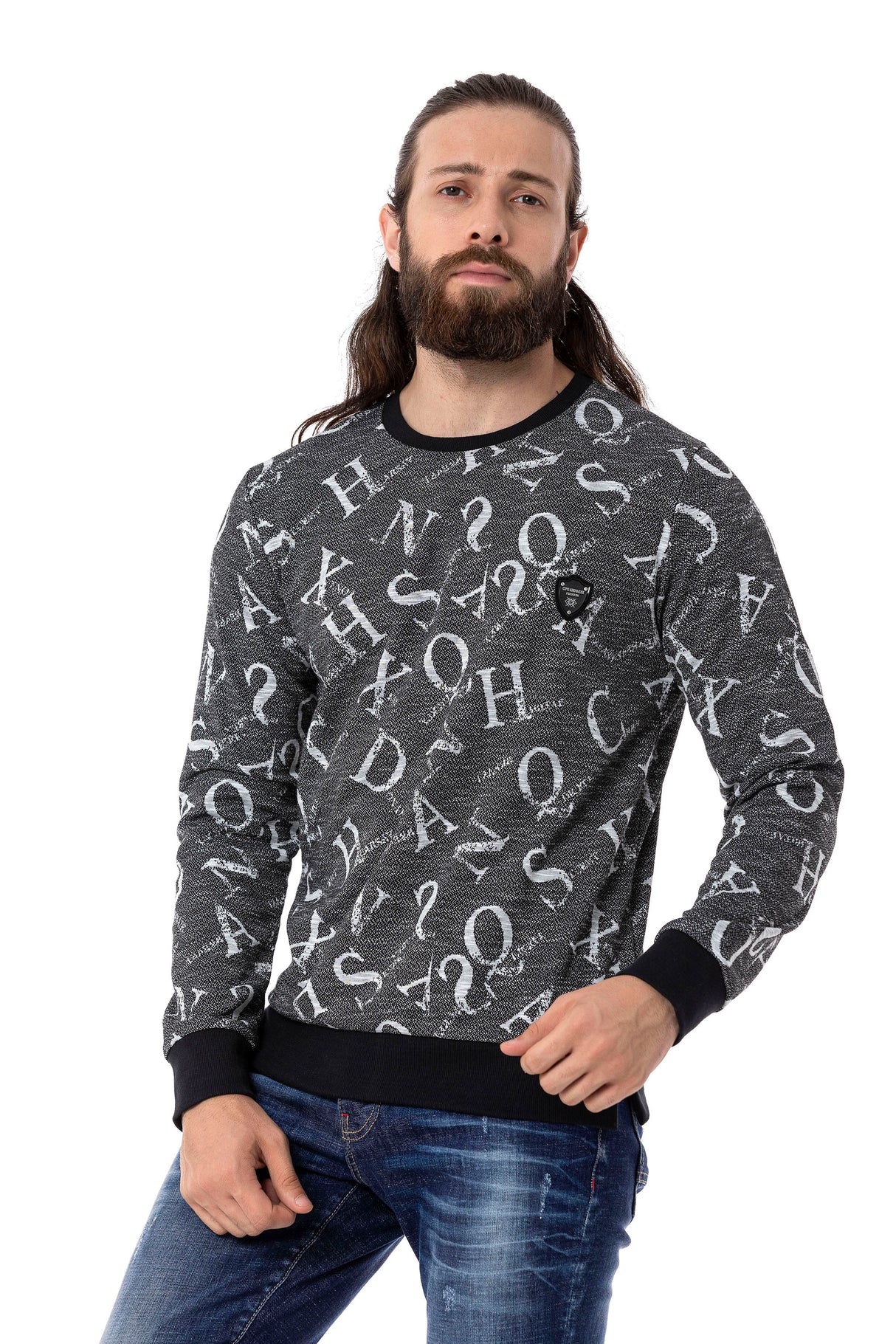 CL513 Erkek Sweatshirt – Rahat Kalıp Bisiklet Yaka Günlük Spor Basic