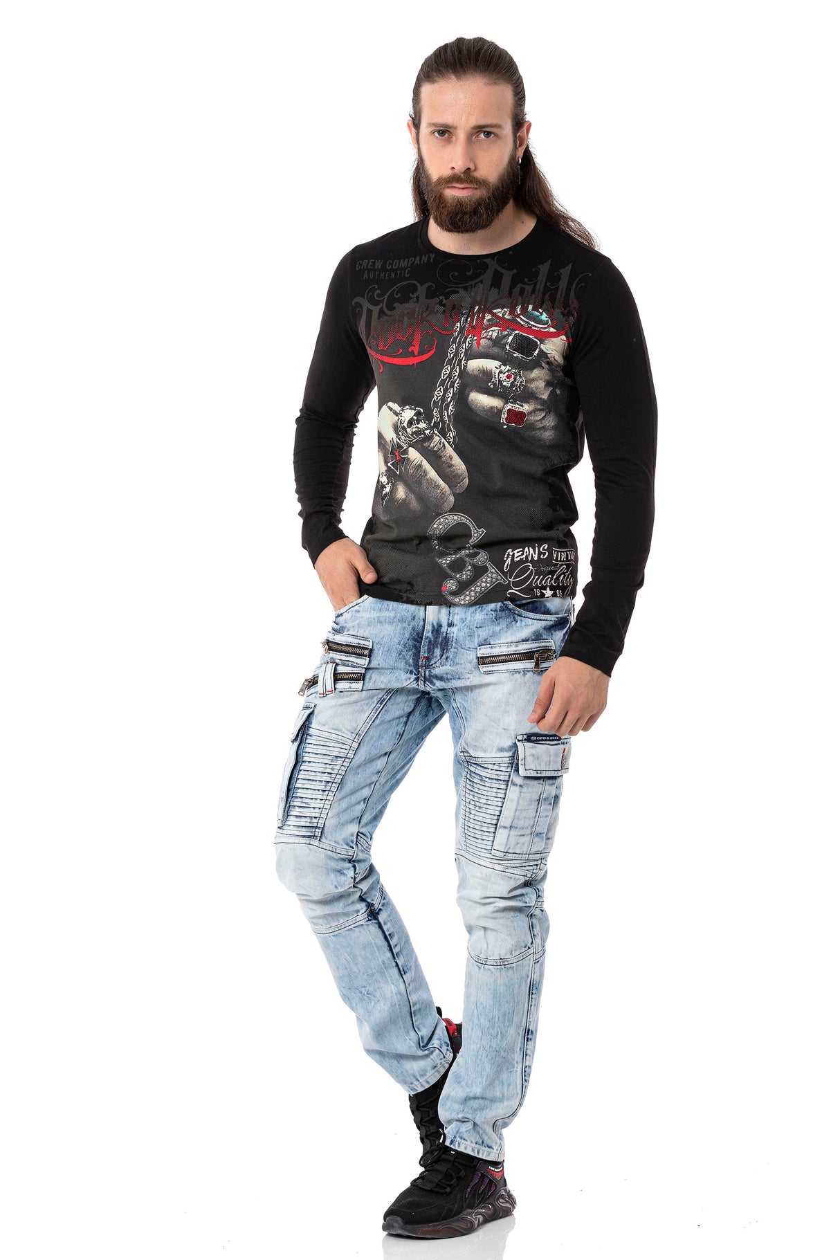 CL511 Erkek Sweatshirt – Günlük Rahat Kalıp Bisiklet Yaka Spor Basic