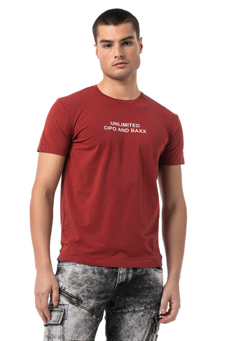 Erkek Regular Fit Baskılı Pamuklu T-shirt CT827