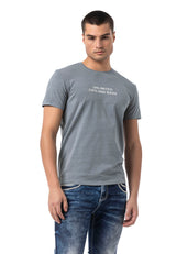 Erkek Regular Fit Baskılı Pamuklu T-shirt CT827