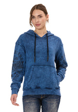 WL378 Kadın Kapüşonlu Sweatshirt - Vintage Yıkanmış Görünüm