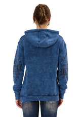 WL378 Kadın Kapüşonlu Sweatshirt - Vintage Yıkanmış Görünüm