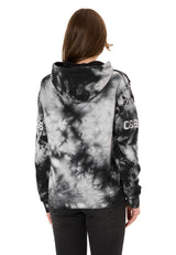 WL382 Kadın Kapüşonlu Sweatshirt – Batik desenli