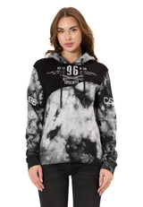 WL382 Kadın Kapüşonlu Sweatshirt – Batik desenli