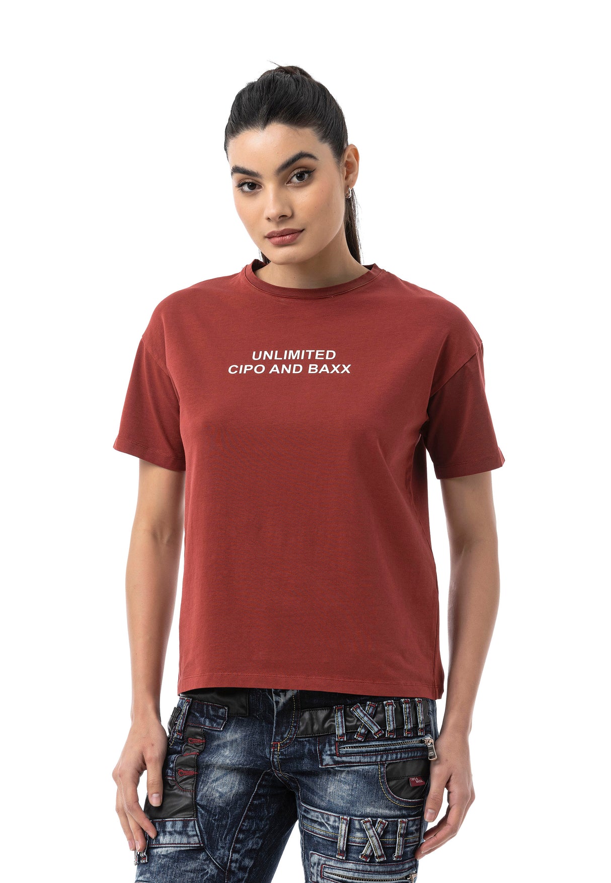 Kadın Regular Fit Baskılı Basic T-Shirt WT390