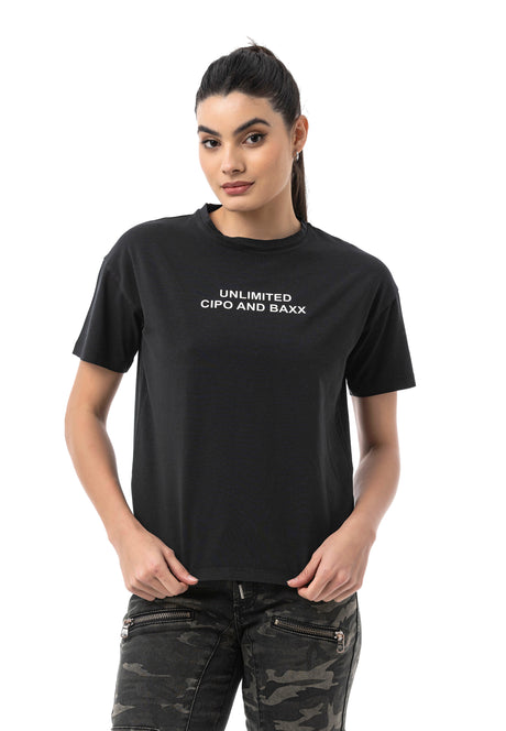 Kadın Regular Fit Baskılı Basic T-Shirt WT390