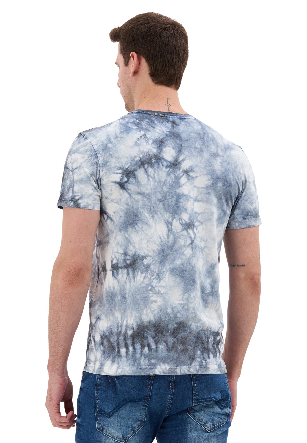 Batik Desenli Bisiklet Yaka Regular Fit Kısa Kollu Erkek T-shirt CT864