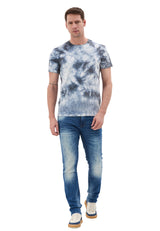 Batik Desenli Bisiklet Yaka Regular Fit Kısa Kollu Erkek T-shirt CT864