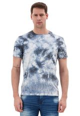 Batik Desenli Bisiklet Yaka Regular Fit Kısa Kollu Erkek T-shirt CT864