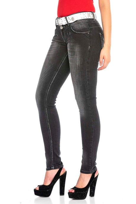 CBW0655 Yıkamalı Slim  Fit Kadın Kot Pantolon