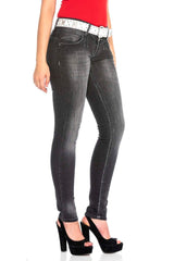 CBW0655 Yıkamalı Slim  Fit Kadın Kot Pantolon