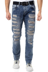 CD131 Renkli Yamalı Düşük BelErkek Jeans