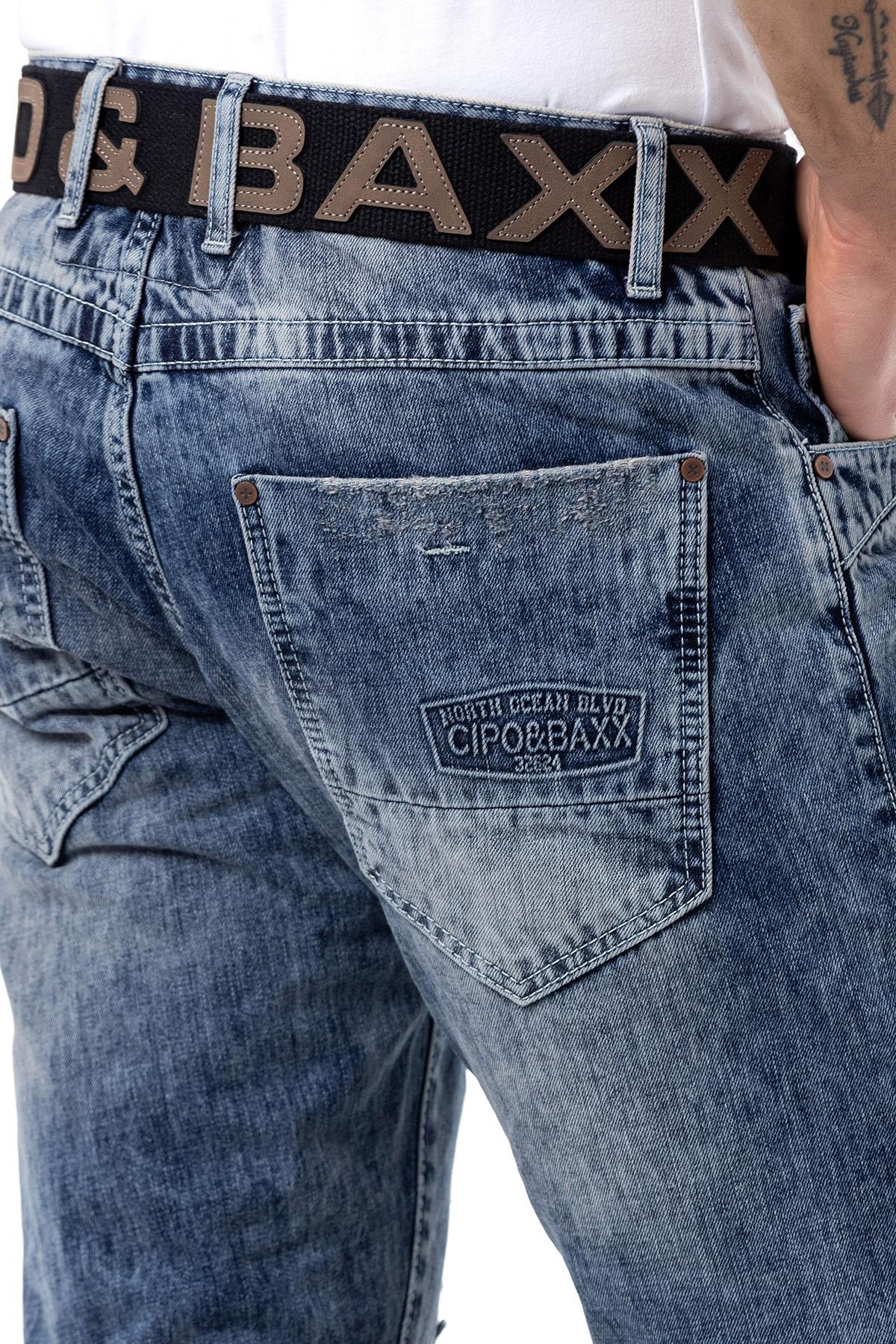 CD131 Renkli Yamalı Düşük BelErkek Jeans