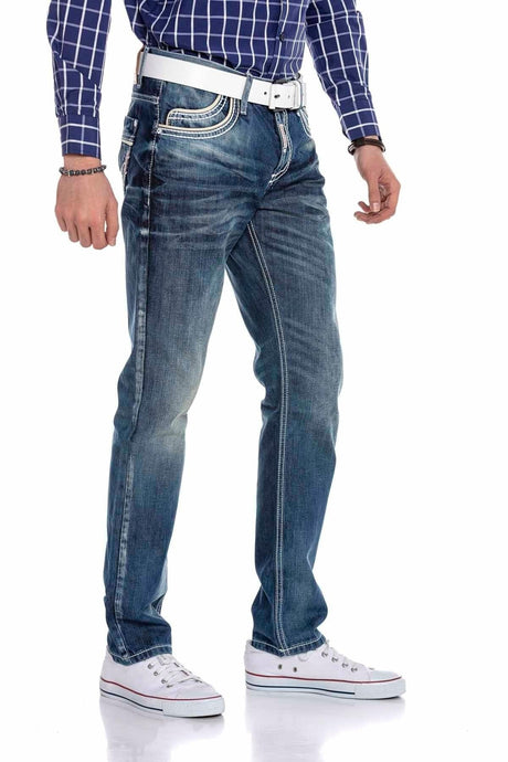 CD184 Çift Cep  Dikişli ReguLar Fit Erkek Jean Pantolon