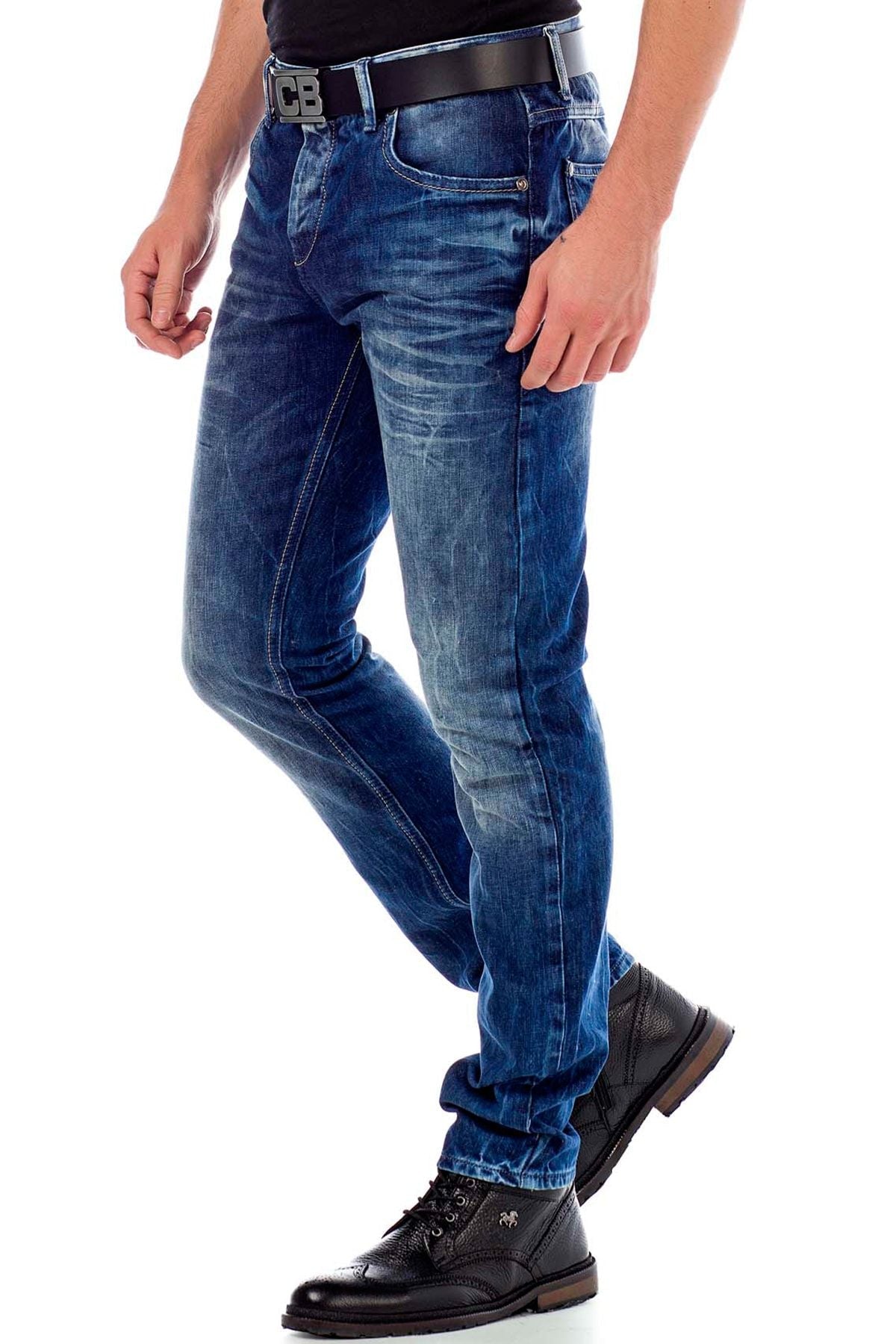 CD319Y Eskitilmiş Slim  Fit Dar Paça Erkek Jeans