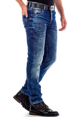 CD319Y Eskitilmiş Slim  Fit Dar Paça Erkek Jeans