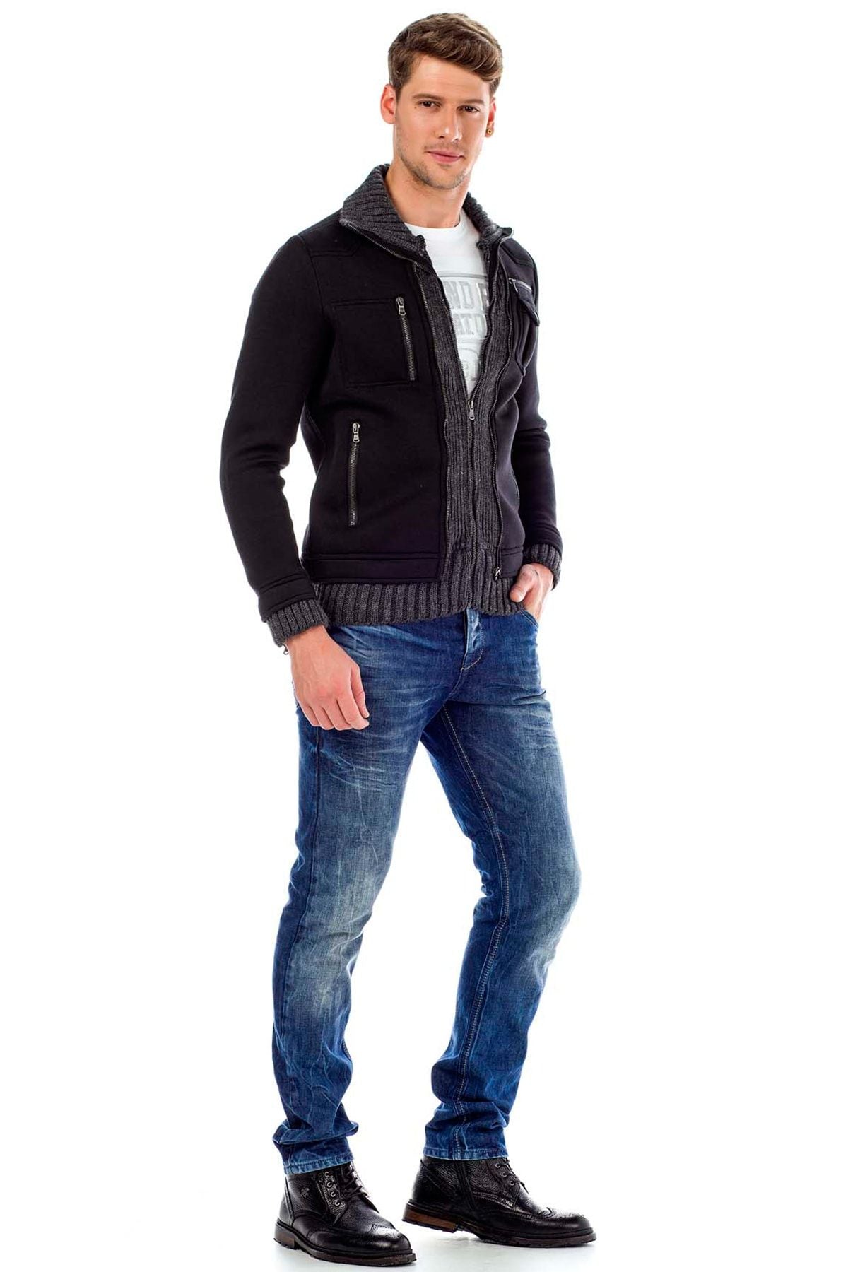 CD319Y Eskitilmiş Slim  Fit Dar Paça Erkek Jeans