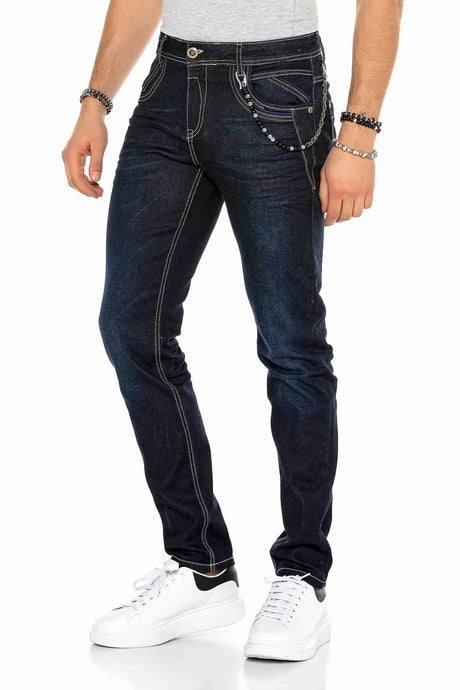 CD395 Konstrast Dikişli Erkek Jean Pantolon
