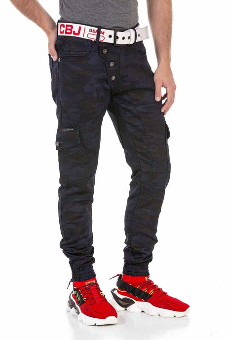 CD690 Kamuflaj Lastik Paça Erkek Kargo Pantolon
