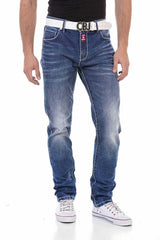 CD704 Regular Fit Etiketli Erkek Jean Pantolon