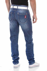 CD704 Regular Fit Etiketli Erkek Jean Pantolon