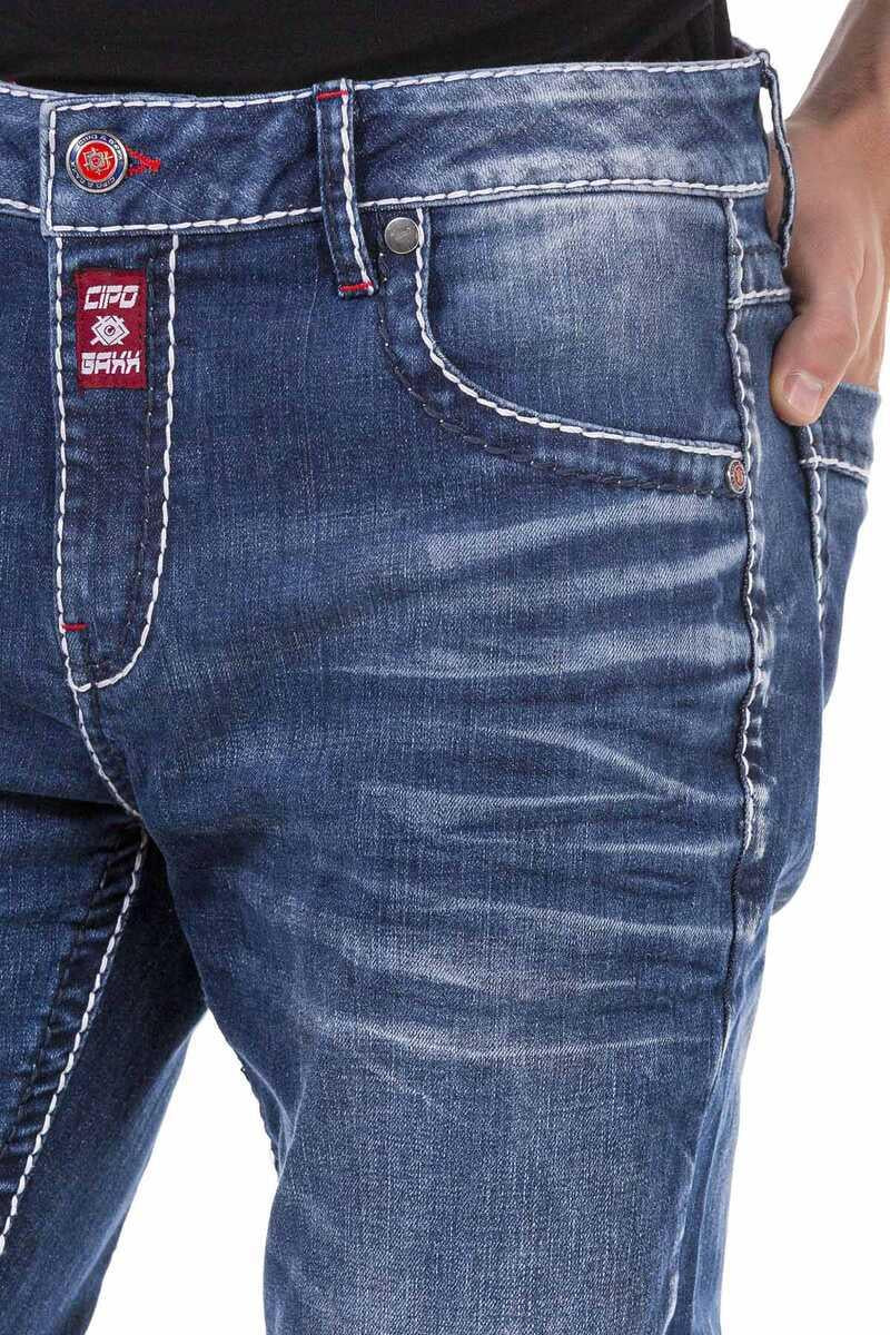 CD704 Regular Fit Etiketli Erkek Jean Pantolon