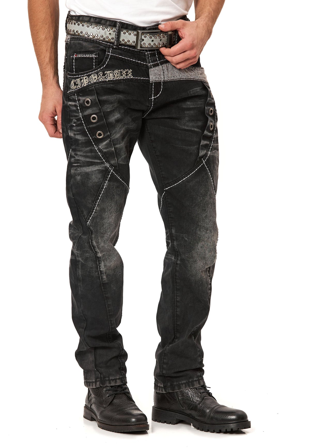 Erkek Biker Detaylı Çok Cepli Regular Fit Pantolon CD917