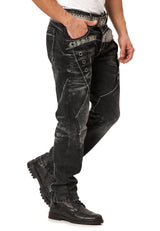 Erkek Biker Detaylı Çok Cepli Regular Fit Pantolon CD917