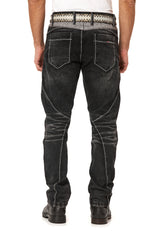 Erkek Biker Detaylı Çok Cepli Regular Fit Pantolon CD917