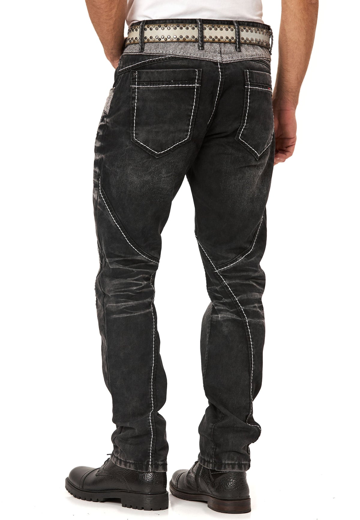 Erkek Biker Detaylı Çok Cepli Regular Fit Pantolon CD917