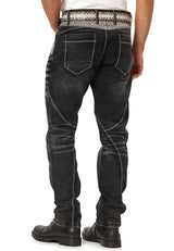 Erkek Biker Detaylı Çok Cepli Regular Fit Pantolon CD917