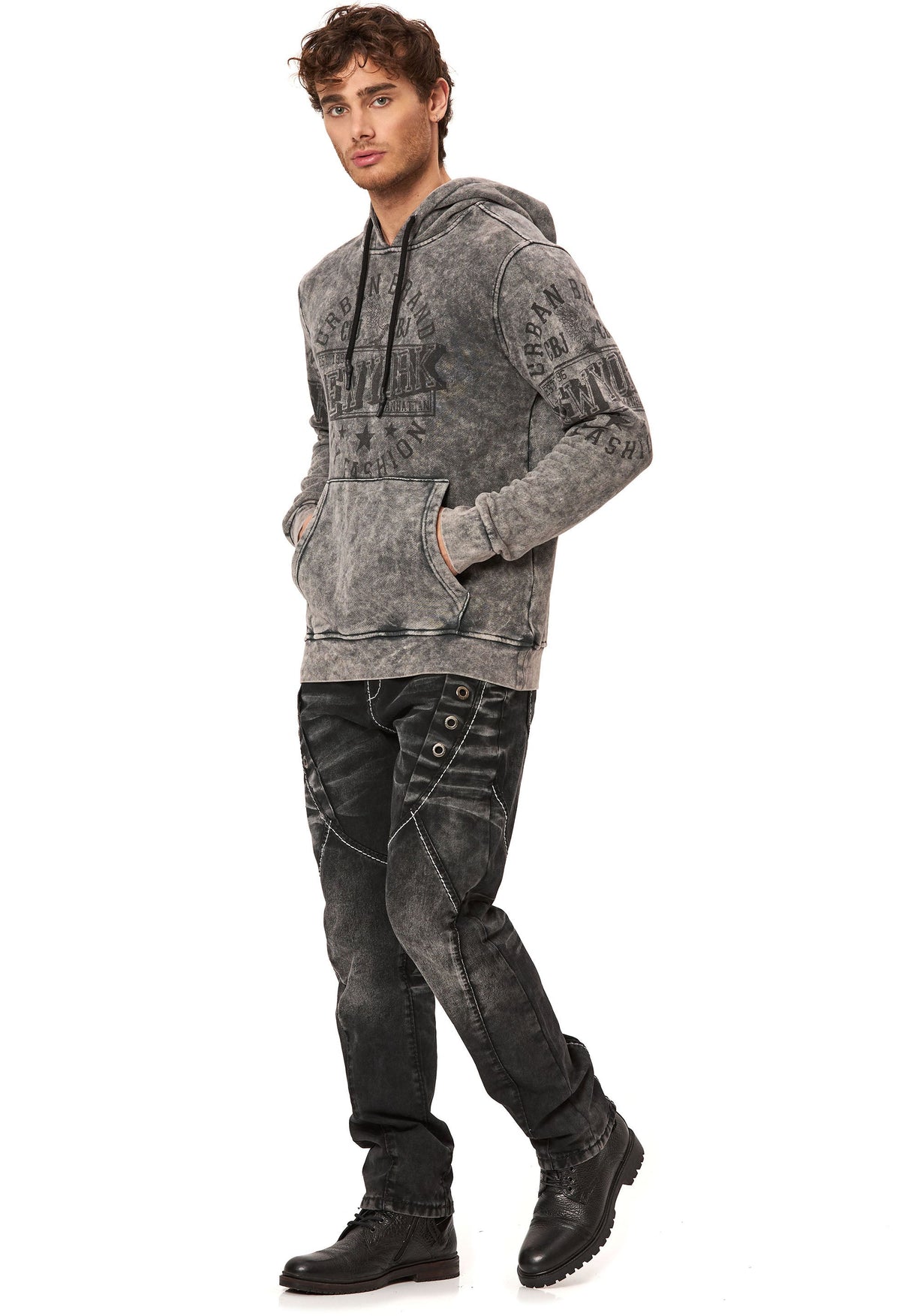 Erkek Biker Detaylı Çok Cepli Regular Fit Pantolon CD917