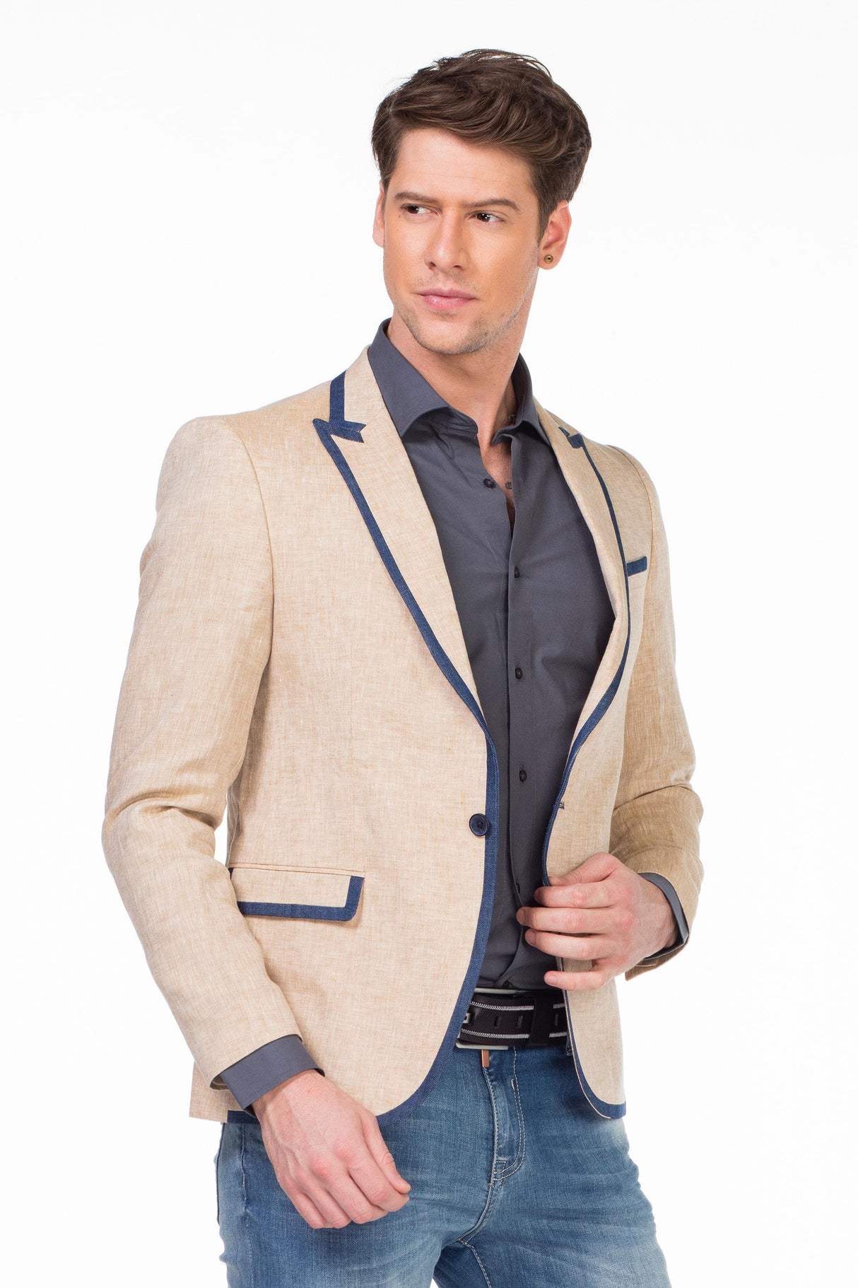 CJ222 Yazlık İnce Erkek Rahat Blazer  Ceket