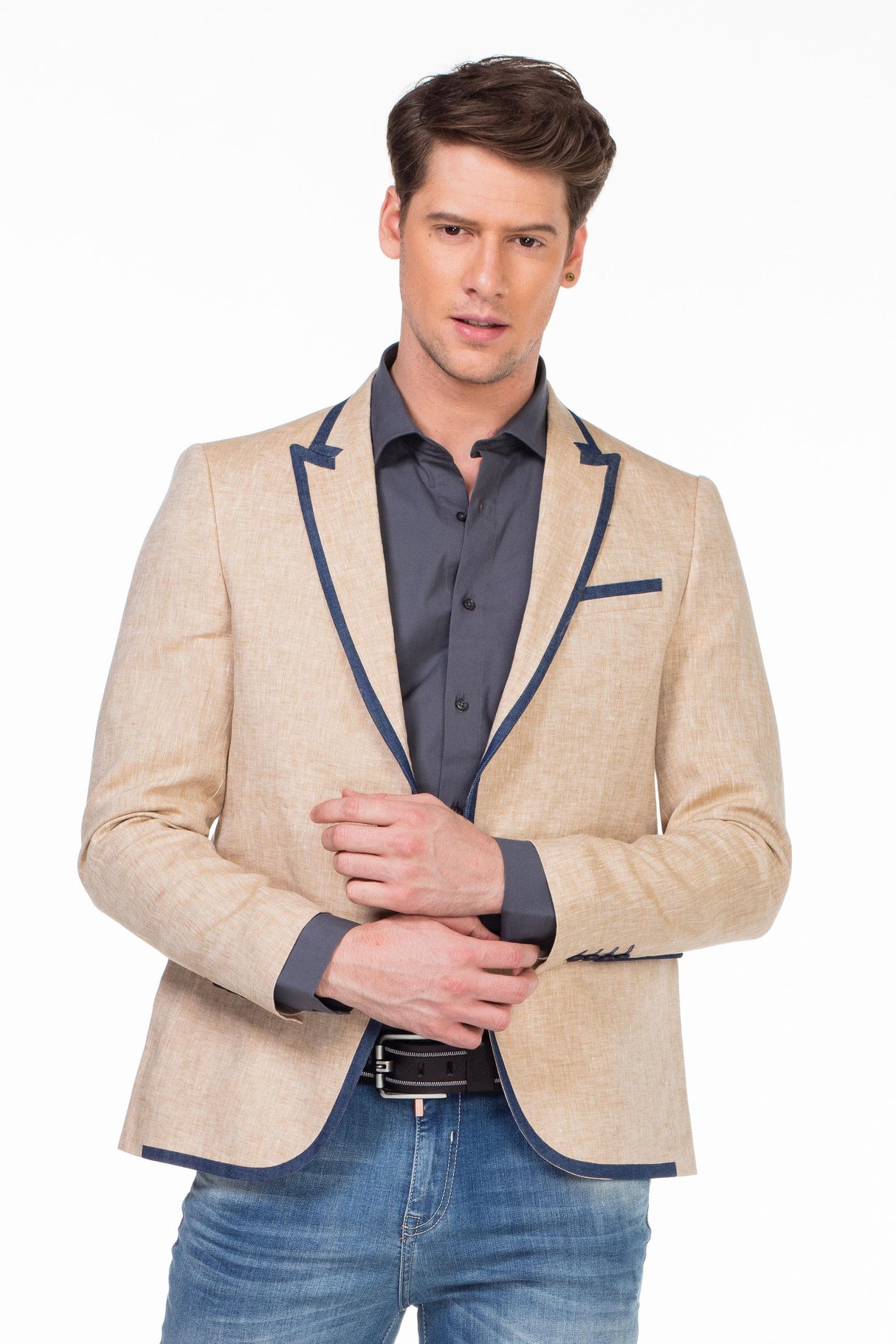 CJ222 Yazlık İnce Erkek Rahat Blazer  Ceket