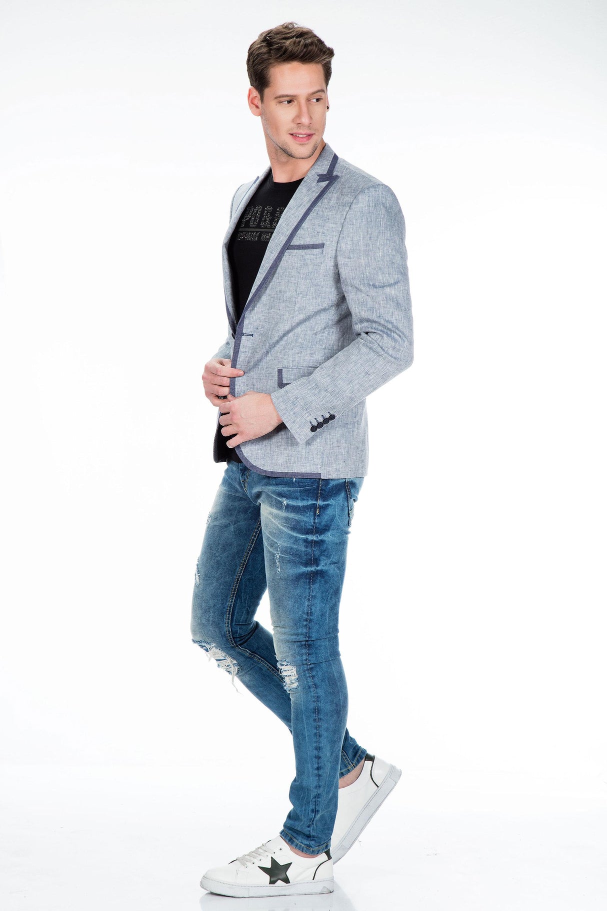 CJ222 Yazlık İnce Erkek Rahat Blazer  Ceket