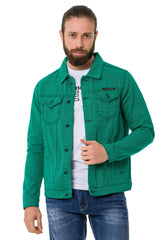 CJ289 Matte Pastel-Tone Men's Denim Jacket