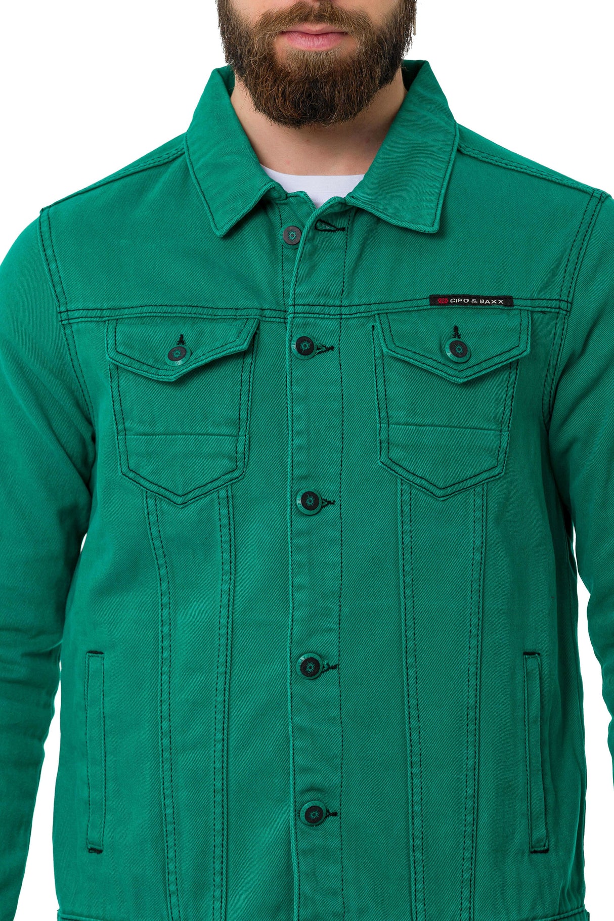 CJ289 Matte Pastel-Tone Men's Denim Jacket