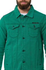 CJ289 Matte Pastel-Tone Men's Denim Jacket