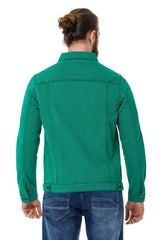 CJ289 Matte Pastel-Tone Men's Denim Jacket